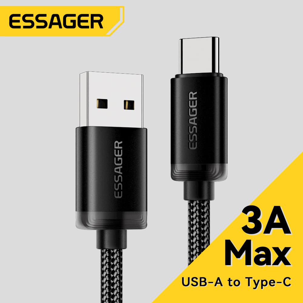 PREMIUM 3A USB-A TO USB-C SYNC & FAST CHARGING CABLE
